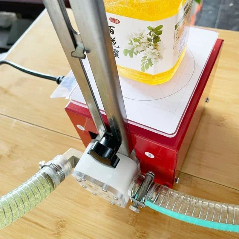 image-5KG Smart Honey Filling Machine 2022 New Commercial Gear Pump Driving Input Honey Liquid Automatic Max Filler Food Processor