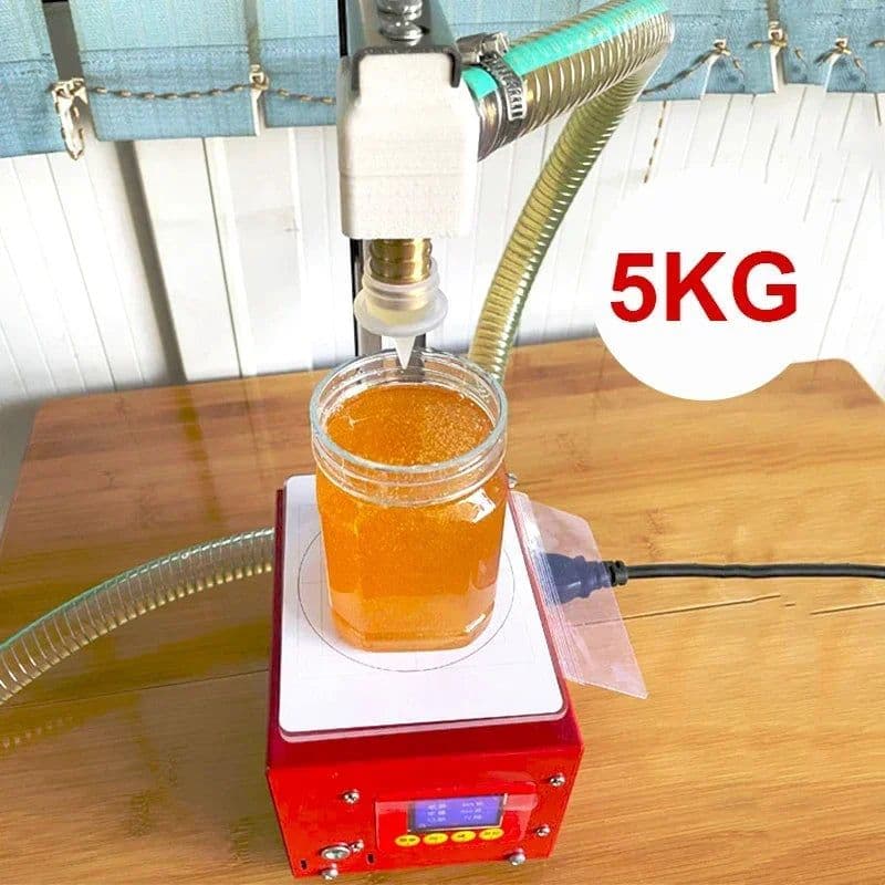 image-5KG Smart Honey Filling Machine 2022 New Commercial Gear Pump Driving Input Honey Liquid Automatic Max Filler Food Processor