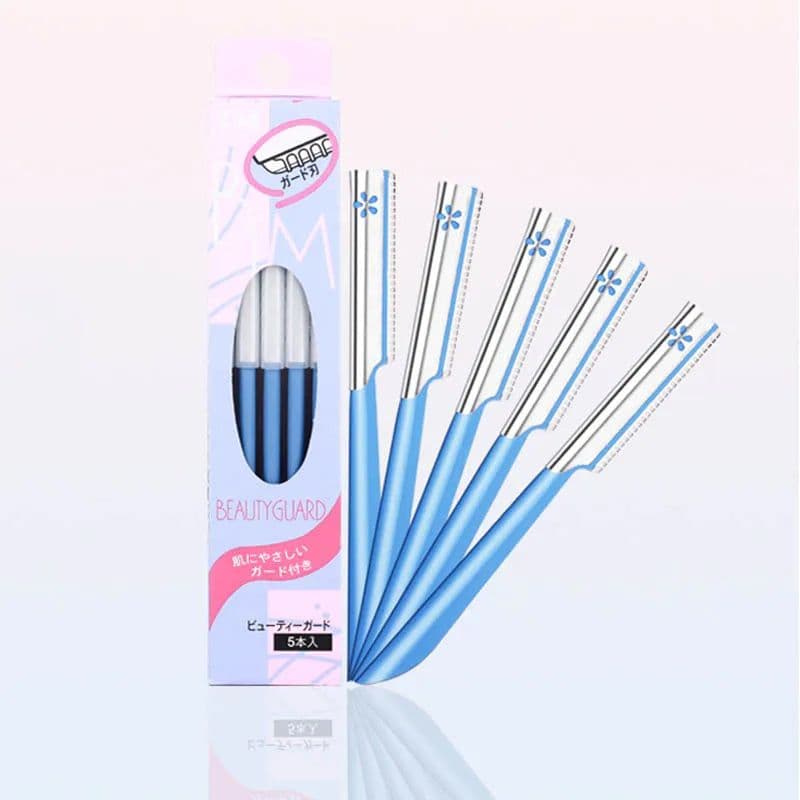 image-3/5pcs Eyebrow Epilator Sets for Women Makeup Beauty Eyebrows Hair Removal Styling Tool Steel Blade Facial Sourcil Razor Trimmer