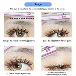 image-3/5pcs Eyebrow Epilator Sets for Women Makeup Beauty Eyebrows Hair Removal Styling Tool Steel Blade Facial Sourcil Razor Trimmer