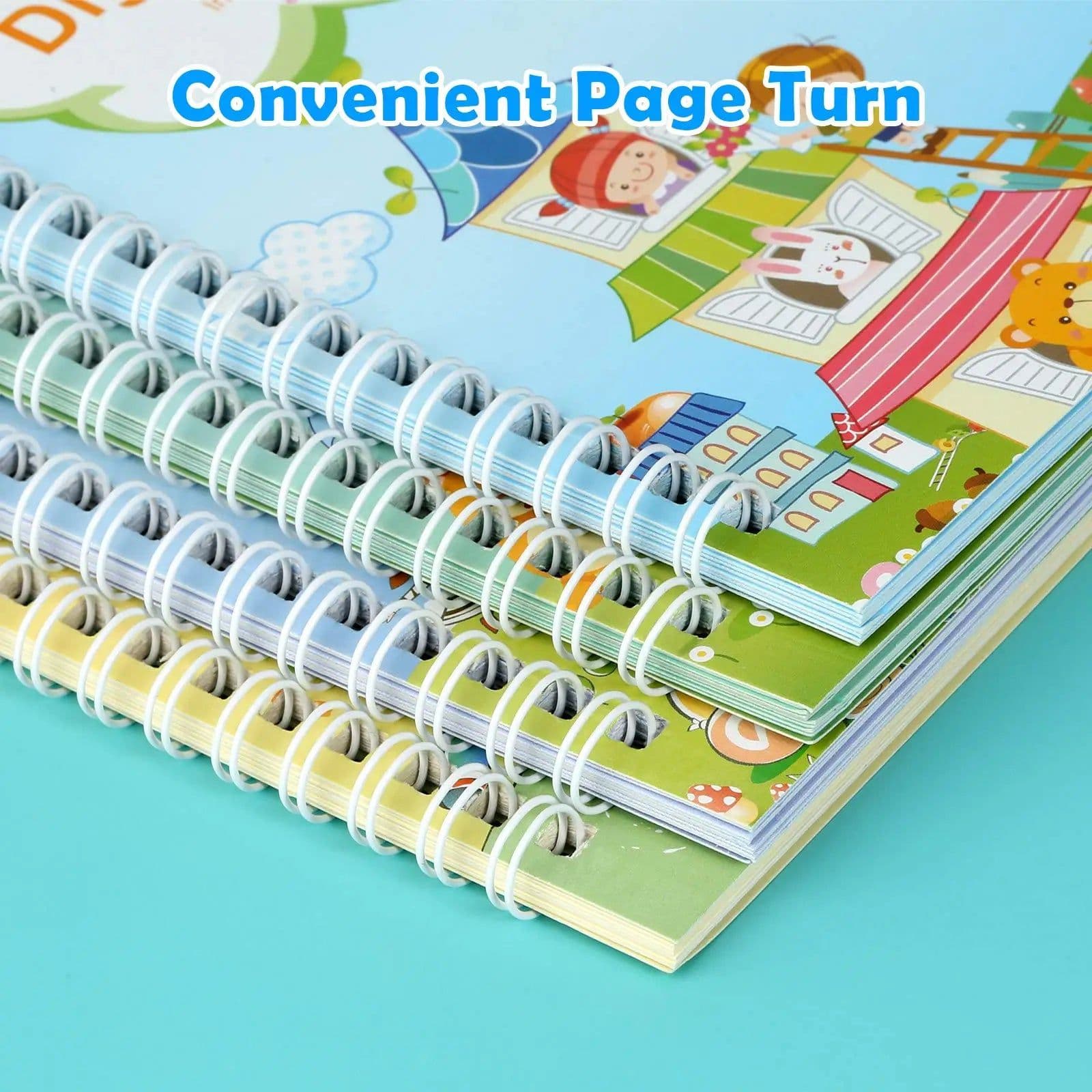 image-4 Books Pen Magic Copy Book Free Wiping Children Kids Writing Sticker Practice English Copybook For Calligraphy Montessori Gift