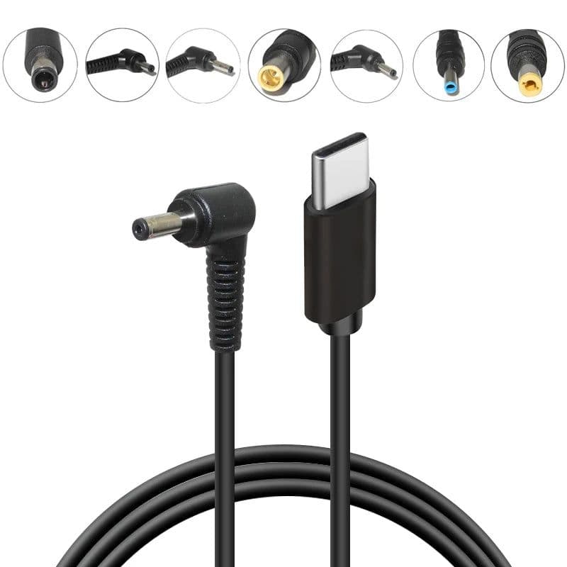 image-USB Type C PD Converter Universal Laptop Charging Cable Cord Dc Power Adapter for Dell Asus Lenovo Notebook Power Supply Cable