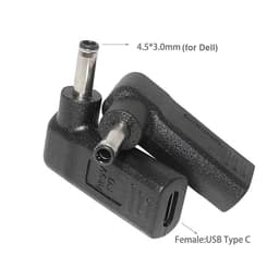 image-Laptop Power Adapter Connector Dc Plug USB Type C Female to Universal Male Jack Converter for Hp Dell Asus Acer Lenovo Notebook