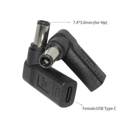 image-Laptop Power Adapter Connector Dc Plug USB Type C Female to Universal Male Jack Converter for Hp Dell Asus Acer Lenovo Notebook