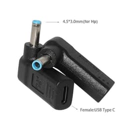 image-Laptop Power Adapter Connector Dc Plug USB Type C Female to Universal Male Jack Converter for Hp Dell Asus Acer Lenovo Notebook