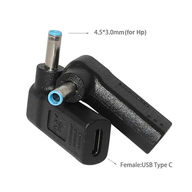 image-Laptop Power Adapter Connector Dc Plug USB Type C Female to Universal Male Jack Converter for Hp Dell Asus Acer Lenovo Notebook