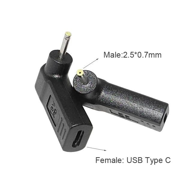 image-Laptop Power Adapter Connector Dc Plug USB Type C Female to Universal Male Jack Converter for Hp Dell Asus Acer Lenovo Notebook