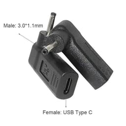 image-Laptop Power Adapter Connector Dc Plug USB Type C Female to Universal Male Jack Converter for Hp Dell Asus Acer Lenovo Notebook