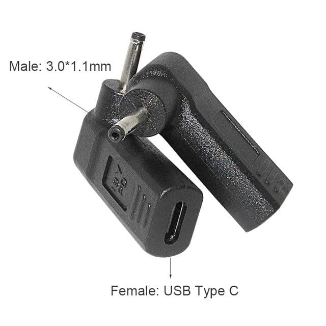 image-Laptop Power Adapter Connector Dc Plug USB Type C Female to Universal Male Jack Converter for Hp Dell Asus Acer Lenovo Notebook