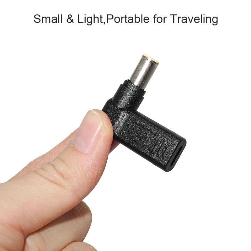 image-Laptop Power Adapter Connector Dc Plug USB Type C Female to Universal Male Jack Converter for Hp Dell Asus Acer Lenovo Notebook