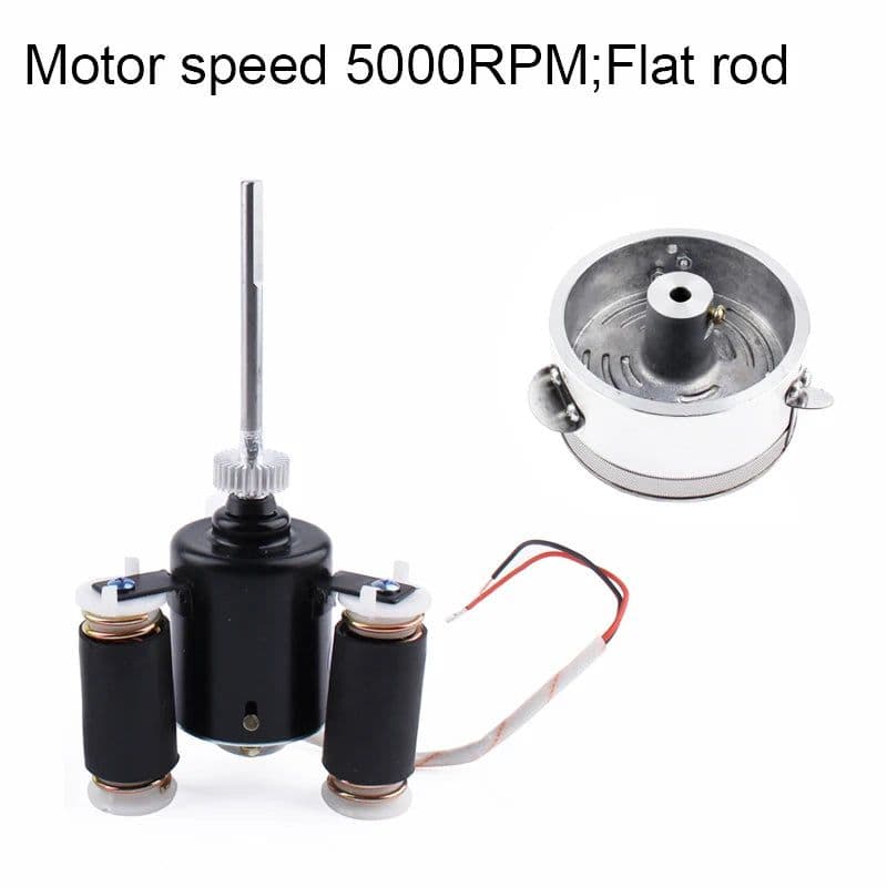 image-JIQI A set of Sugar Boilers Head With Motor Fancy Cotton Candy Machine Accessories Sugar Floss Melting Outlet Fittings Parts 12V