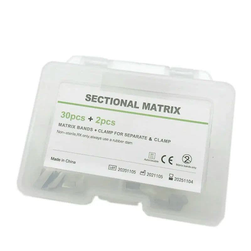 image-Dental Sectional Matrix System F1 Set Dental Sectional Matrix Band Resin Clamping/Seperating Ring Dentist Tools