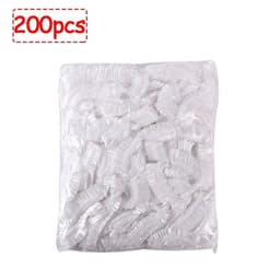 image-50/100/200pcs Disposable Shower Cap Elastic Plastic Wrap Covers Food Non-woven Bath Hat Waterproof Shower Cap Kitchen Products