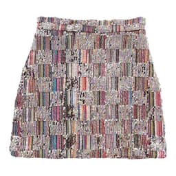 image-Women Sexy Sequins Skirts High Waisted Shiny Mini Skirt Korean Zipper Fly A-Line Black Y2k Evening Skirt Club Slim Chic Gothic