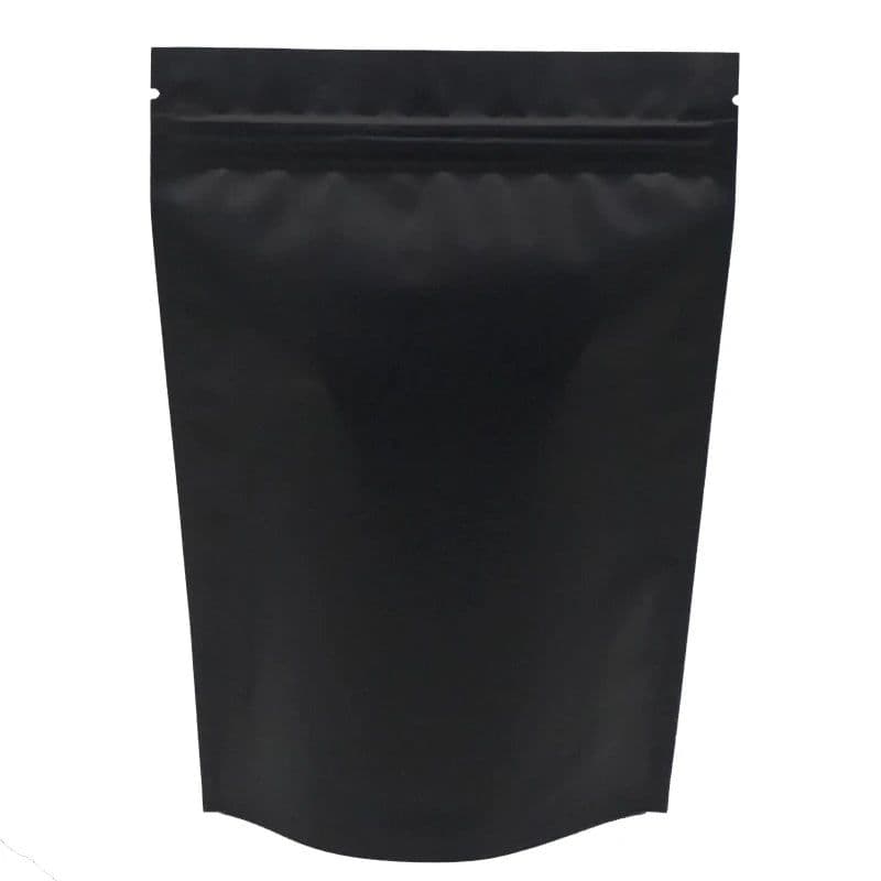 image-100pcs Standing Up Aluminum Foil Zip Lock Bags Matt Finish in Black/Red/Green Color - Zipper Close Grocery Plastic Packing Pouch