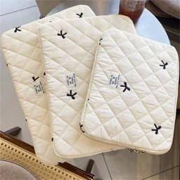 image-Cute Bow Embroidery Computer Bag Tablet Sleeve Case 11 13.3 14 15.6 Inch Women Laptop Sleeves for Macbook Ipad HP ASUS Xiaomi