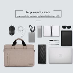 image-Laptop Bag 13.3 14 15.6 17.3 Inch Notebook Computer Case For Macbook Air Pro 13 Shoulder Handbag Men Women Waterproof Briefcase
