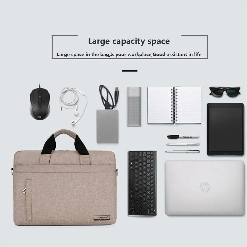image-Laptop Bag 13.3 14 15.6 17.3 Inch Notebook Computer Case For Macbook Air Pro 13 Shoulder Handbag Men Women Waterproof Briefcase