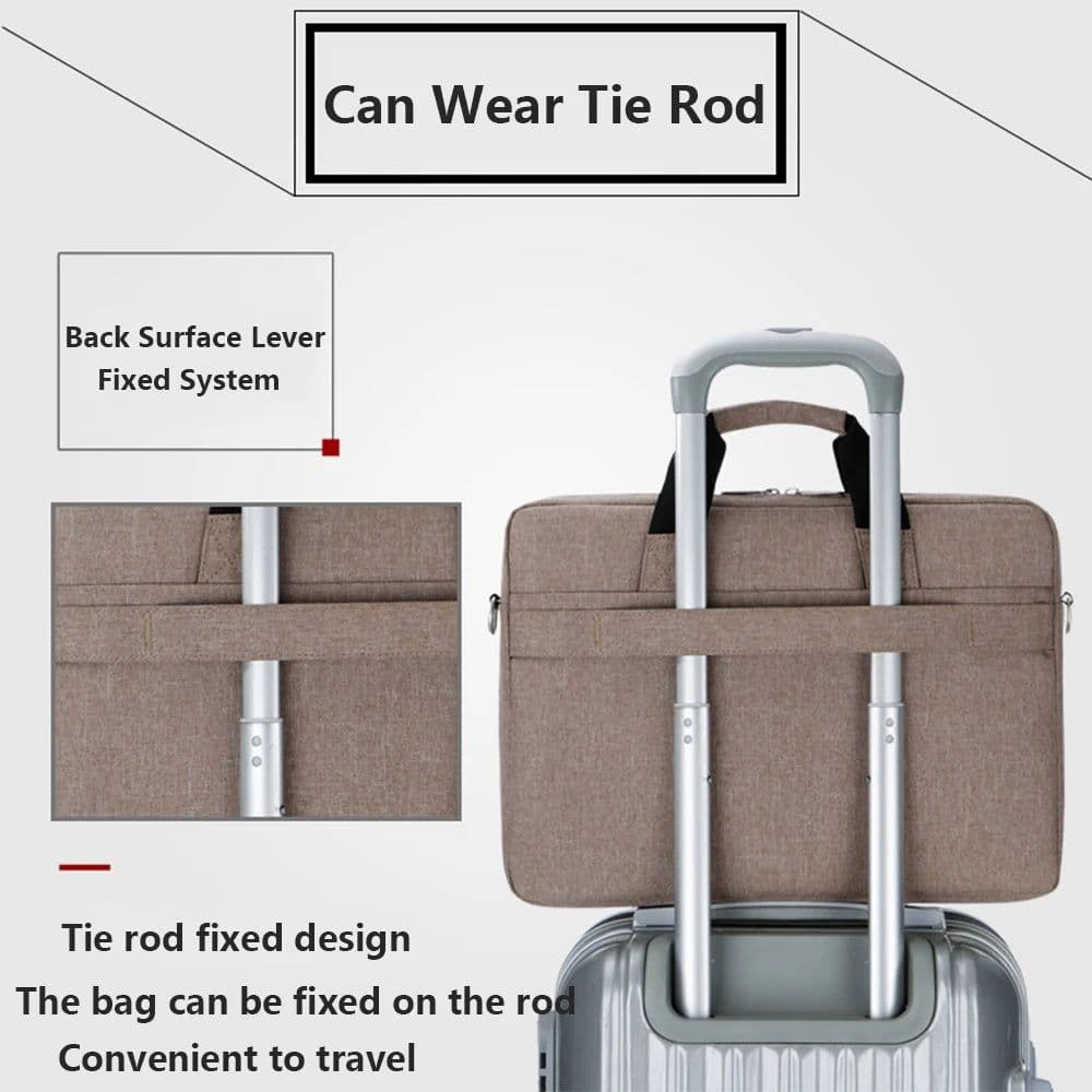 image-Laptop Bag 13.3 14 15.6 17.3 Inch Notebook Computer Case For Macbook Air Pro 13 Shoulder Handbag Men Women Waterproof Briefcase