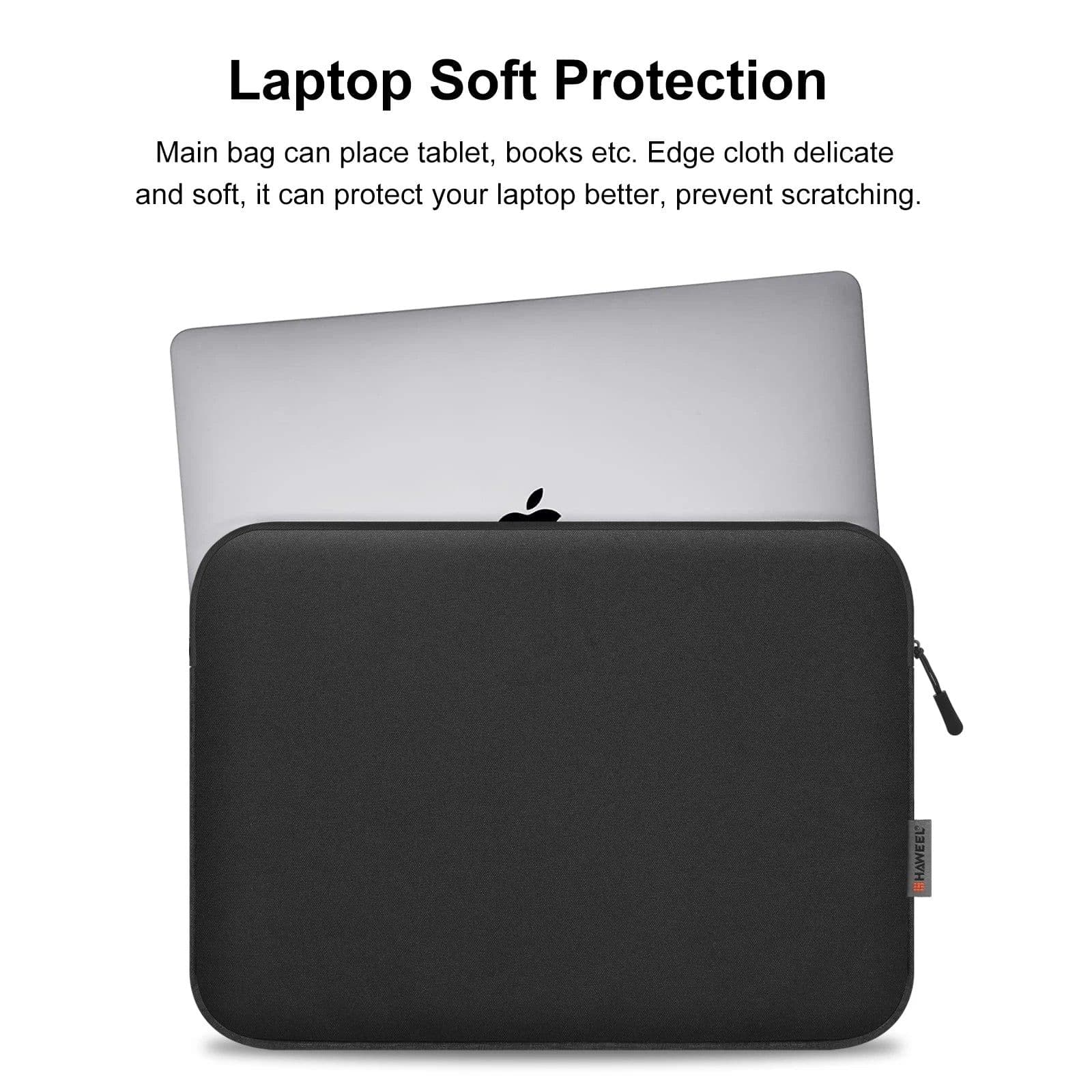 image-HAWEEL 16 15 13 inch Laptop Sleeve Case Zipper Briefcase Bag for 15-16.7 14-15 12.5-13.5 inch Laptop Bag