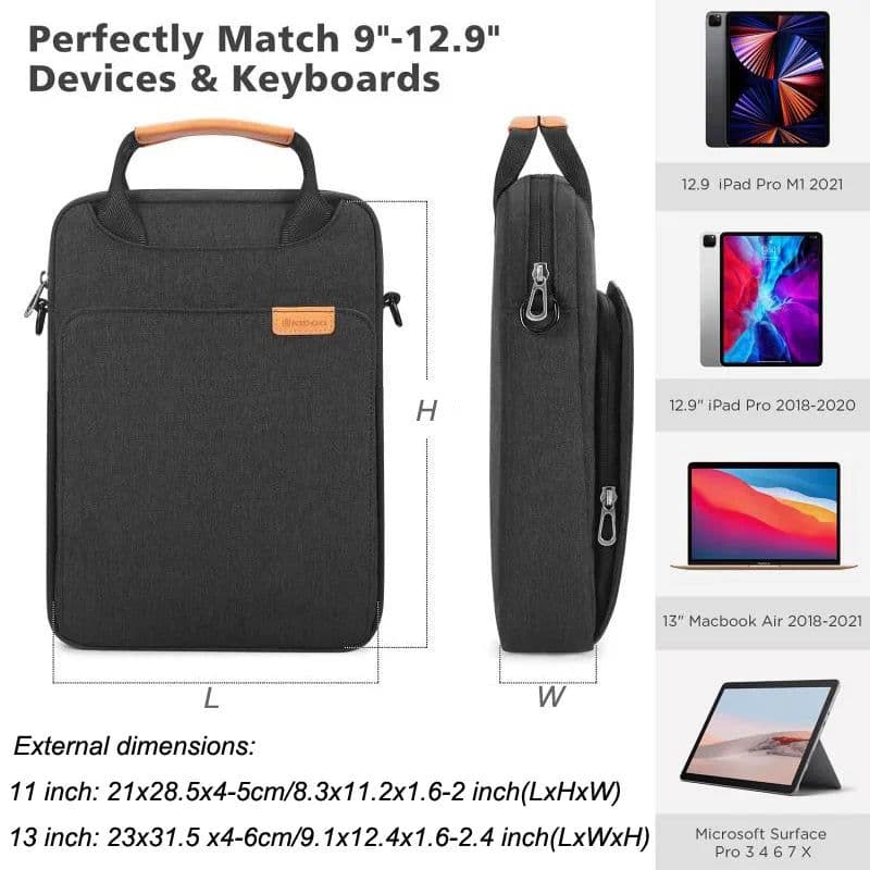 image-NIDOO Laptop Bag Sleeve For MacBook Air Pro 13 M1 Shoulder Bag For iPad Pro 12.9 Waterproof Notebook Briefcase Case Handbag