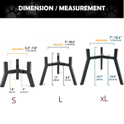 image-Metal Adjustable Width Raised Dog Bowl Stand for Extra Large Dogs ,Dog food bowl,Elevated Dog Bowls Holder(Bowl Not Included)