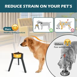 image-Metal Adjustable Width Raised Dog Bowl Stand for Extra Large Dogs ,Dog food bowl,Elevated Dog Bowls Holder(Bowl Not Included)