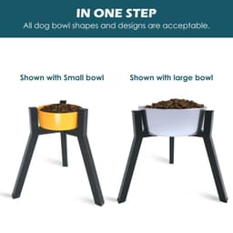 image-Metal Adjustable Width Raised Dog Bowl Stand for Extra Large Dogs ,Dog food bowl,Elevated Dog Bowls Holder(Bowl Not Included)
