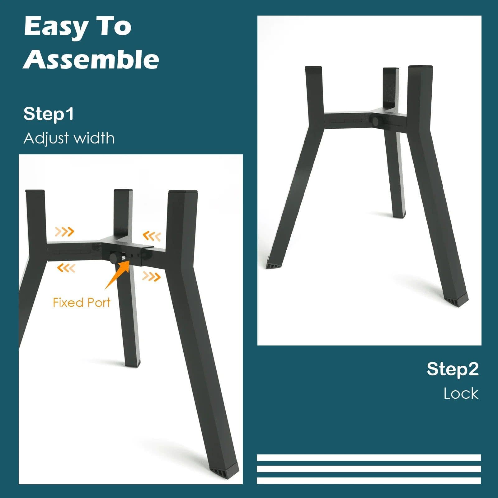 image-Metal Adjustable Width Raised Dog Bowl Stand for Extra Large Dogs ,Dog food bowl,Elevated Dog Bowls Holder(Bowl Not Included)