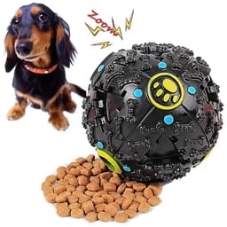 image-Black Color Squall Ball Pet Food Dropping Ball Pet Puzzle the Toy Dog Toy Sounding Toy Squeaky Ball round