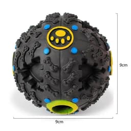 image-Black Color Squall Ball Pet Food Dropping Ball Pet Puzzle the Toy Dog Toy Sounding Toy Squeaky Ball round