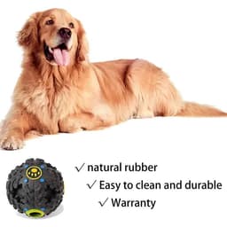 image-Black Color Squall Ball Pet Food Dropping Ball Pet Puzzle the Toy Dog Toy Sounding Toy Squeaky Ball round