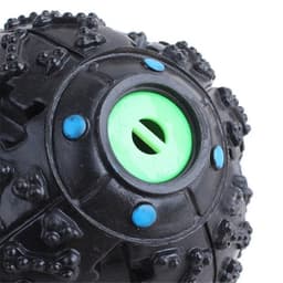 image-Black Color Squall Ball Pet Food Dropping Ball Pet Puzzle the Toy Dog Toy Sounding Toy Squeaky Ball round
