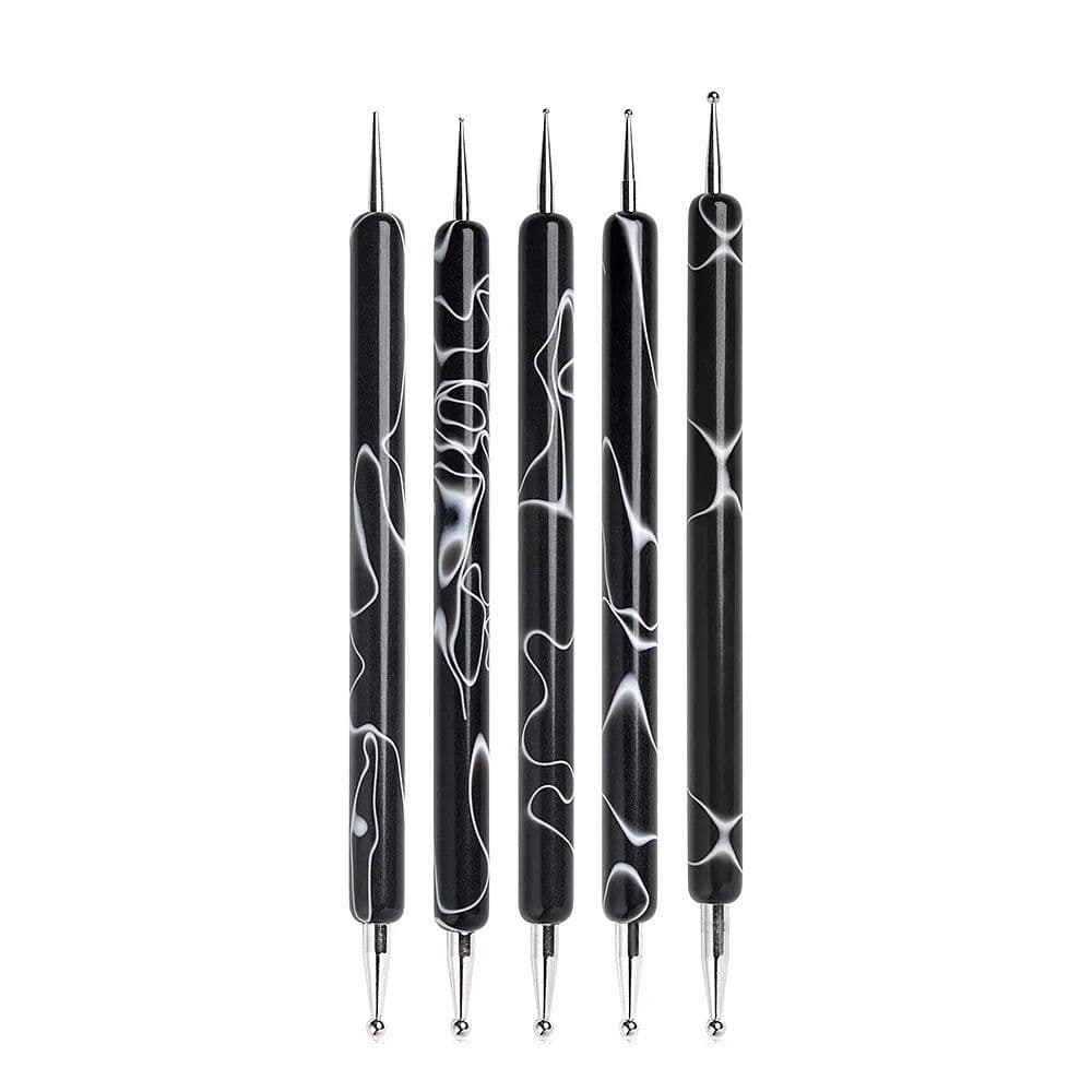 image-KADS 5Pcs Nail Art Dotting Tool Set Double-ended Dotting Pen Nail Art Design Tip Dot Paint Brush Manicure Kit Ball Tip Clay Tool