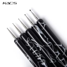 image-KADS 5Pcs Nail Art Dotting Tool Set Double-ended Dotting Pen Nail Art Design Tip Dot Paint Brush Manicure Kit Ball Tip Clay Tool