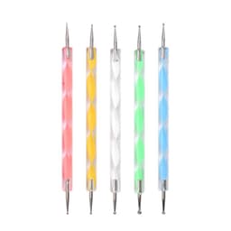 image-KADS 5Pcs Nail Art Dotting Tool Set Double-ended Dotting Pen Nail Art Design Tip Dot Paint Brush Manicure Kit Ball Tip Clay Tool