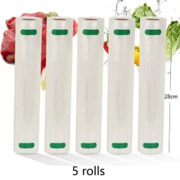 image-BPA FREE 5 Rolls/Lot Kitchen Food Vacuum Bag Storage Bags for Vacuum Sealer Food Keep Packing 12+15+20+25+28cm*500cm