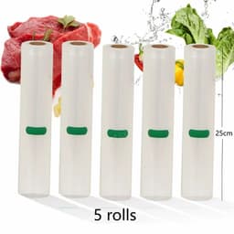 image-BPA FREE 5 Rolls/Lot Kitchen Food Vacuum Bag Storage Bags for Vacuum Sealer Food Keep Packing 12+15+20+25+28cm*500cm
