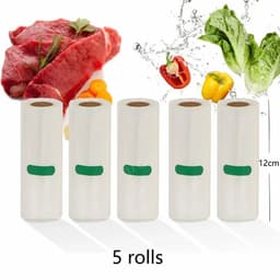 image-BPA FREE 5 Rolls/Lot Kitchen Food Vacuum Bag Storage Bags for Vacuum Sealer Food Keep Packing 12+15+20+25+28cm*500cm
