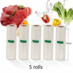 image-BPA FREE 5 Rolls/Lot Kitchen Food Vacuum Bag Storage Bags for Vacuum Sealer Food Keep Packing 12+15+20+25+28cm*500cm