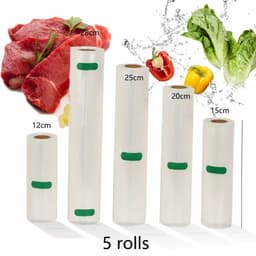 image-BPA FREE 5 Rolls/Lot Kitchen Food Vacuum Bag Storage Bags for Vacuum Sealer Food Keep Packing 12+15+20+25+28cm*500cm