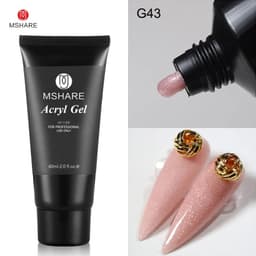 image-MSHARE Poly Nails Acryl Gel 60ml 60g Builder UV Led Acrylgel Nails Extensions Acrylic Pink White Clear Gel Acrylatic Cover