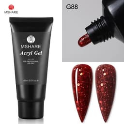 image-MSHARE Poly Nails Acryl Gel 60ml 60g Builder UV Led Acrylgel Nails Extensions Acrylic Pink White Clear Gel Acrylatic Cover