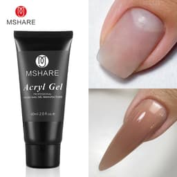 image-MSHARE Poly Nails Acryl Gel 60ml 60g Builder UV Led Acrylgel Nails Extensions Acrylic Pink White Clear Gel Acrylatic Cover