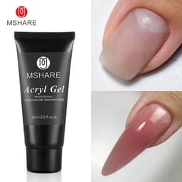 image-MSHARE Poly Nails Acryl Gel 60ml 60g Builder UV Led Acrylgel Nails Extensions Acrylic Pink White Clear Gel Acrylatic Cover