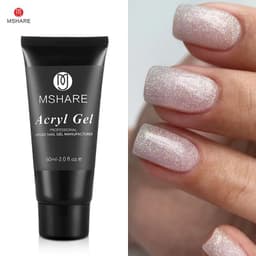 image-MSHARE Poly Nails Acryl Gel 60ml 60g Builder UV Led Acrylgel Nails Extensions Acrylic Pink White Clear Gel Acrylatic Cover