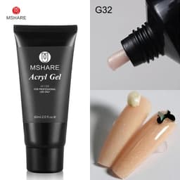 image-MSHARE Poly Nails Acryl Gel 60ml 60g Builder UV Led Acrylgel Nails Extensions Acrylic Pink White Clear Gel Acrylatic Cover