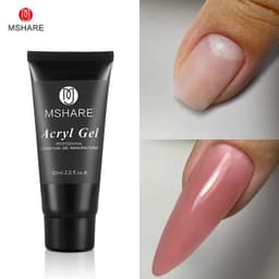 image-MSHARE Poly Nails Acryl Gel 60ml 60g Builder UV Led Acrylgel Nails Extensions Acrylic Pink White Clear Gel Acrylatic Cover