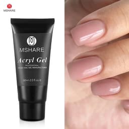 image-MSHARE Poly Nails Acryl Gel 60ml 60g Builder UV Led Acrylgel Nails Extensions Acrylic Pink White Clear Gel Acrylatic Cover