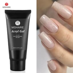 image-MSHARE Poly Nails Acryl Gel 60ml 60g Builder UV Led Acrylgel Nails Extensions Acrylic Pink White Clear Gel Acrylatic Cover